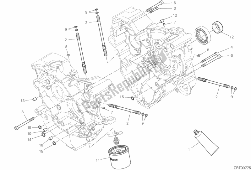 All parts for the 10a - Half-crankcases Pair of the Ducati Multistrada 1260 S Grand Tour 2020